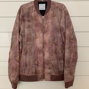 Urban outfitters spray paint brown bomber